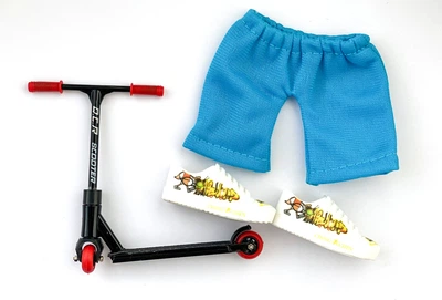 Фингерсамокат с штанишками и мини шузами Scooter Black