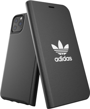 Etui z klapką Adidas OR Booklet Case Basic do Apple iPhone 11 Pro Max White-black (8718846070850)