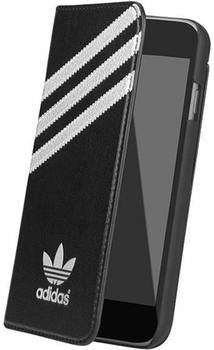 Etui z klapką Adidas OR Booklet Case Suede do Apple iPhone 6/6S/7/8 White-black (8718846048682)