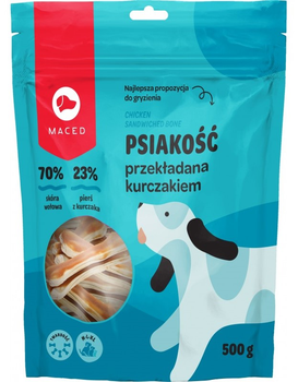 Przysmak dla psa Maced kość przekładana kurczakiem 500 g (5907489317122)