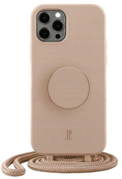 Etui plecki Just Elegance PopGrip do Apple iPhone 12/12 Pro Beige (4062519301746)