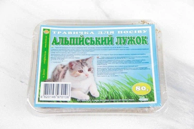 Травка Для Котов - Альпийский Лужок 80 г (пласт. упаковка)