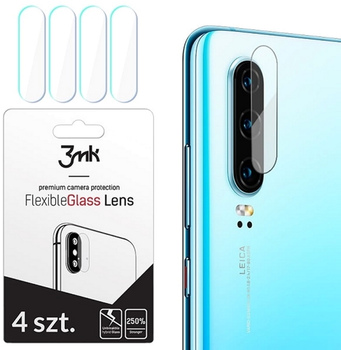 Zestaw szkieł hartowanych 3MK Lens Protection na aparat Huawei P30 4 szt (5903108105576)