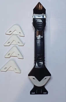 Скребок шпатель силіконовий для герметика та силікону з насадками Multifunctional Sealant tool