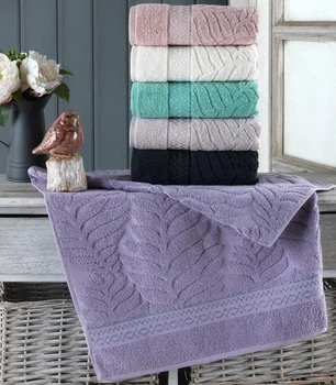Набор махровых полотенец Gulcan. Jacquard Cotton Lux Akasya-50х90 (6 шт)