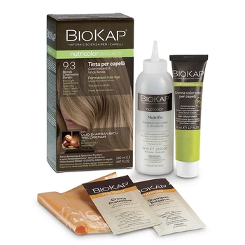 Bios Line BioKap Nutricolor Делікатна крем-фарба 9.3 Biondo Chiarissimo Dorato 140 мл