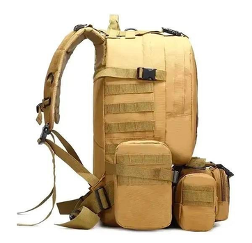 Тактический военный рюкзак с подсумками 53х35х22 см койот (backpack koyot123)