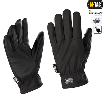 Тактические перчатки Soft Shell Thinsulate Black Размер XL (сенсорные, софтшелл, непромокаемые)