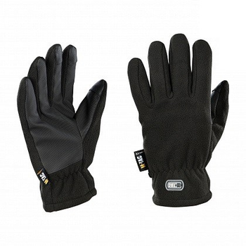 Флисовые тактические перчатки c утеплителем M-Tac Fleece Thinsulate Black Размер L (23-25 см) (Touch Screen сенсорные)