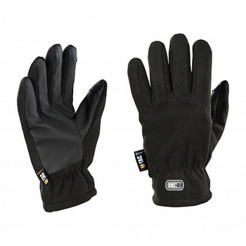 Флисовые тактические перчатки c утеплителем M-Tac Fleece Thinsulate Black Размер XL (25-28 см) (Touch Screen сенсорные)