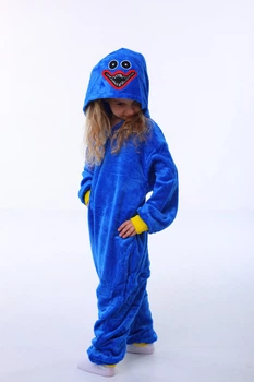 Пижама Кигуруми Детская Для Девочки Kigurumi Хаги Ваги Poppy Playtime Синий 165 - 175 см. (2055)