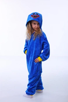 Пижама Кигуруми Детские Для Девочек Kigurumi Хаги Ваги Poppy Playtime Синий 100-110 см. (2055)