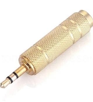 Переходник Avzhezh A0011G Jack 1/4 (6.3) - Mini Jack 1/8 (3.5) металл стерео