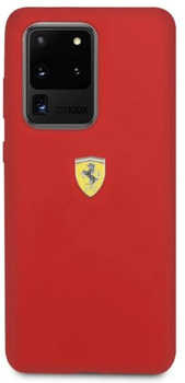 Etui plecki Ferrari Silicone do Samsung Galaxy S20 Ultra Red (3700740473344)