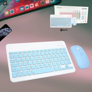 Беспроводная клавиатура с мышкой AS-110 аккумуляторная ультратонкая для телефона планшета ноутбука