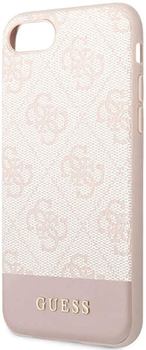 Etui plecki Guess 4G Stripe Collection do Apple iPhone 7/8 Pink (3666339118907)