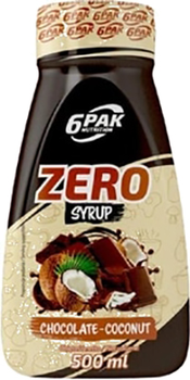 Substytut żywności 6PAK Nutrition Syrup Zero 500 ml Czekolada-Kokos (5902811812962)