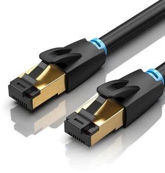 Патч-корд Vention CAT 8 SSTP Ethernet 20 м rj-45 - rj-45 8 жил Black (IKABQ)