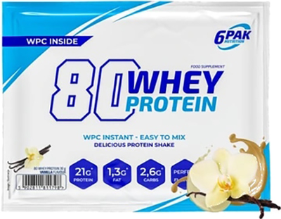Protein 6PAK Nutrition 80 Whey Protein 30 g Vanilla (5902811811798)