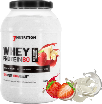 Protein 7Nutrition Whey Protein 80 2000 g Straw-WH Choc (5903111089139)