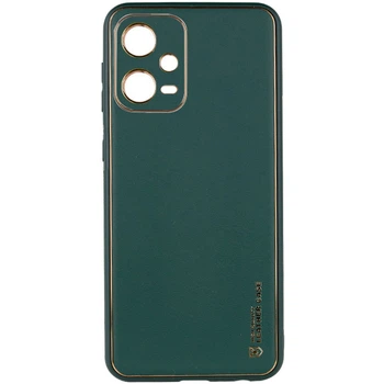 Противоударный Кожаный Чехол Xshield для Xiaomi Poco X5 5G / Redmi Note 12 5G Зеленый / Army green