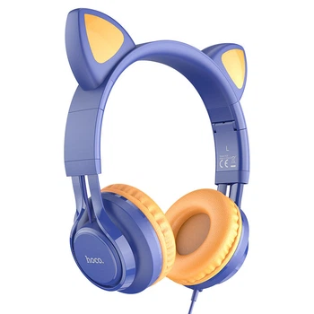 Наушники с ушками Hoco W36 Cat ear Темно-синий Темно-синий
