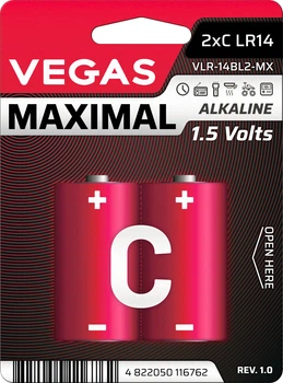 Первичный элемент питания Vegas Maximal VLR-14BL2-MX C Alkaline 2 шт (4822050116762)