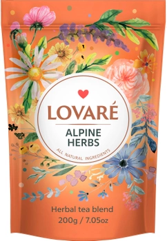 Суміш трав'яного, квіткового та плодово-ягідного чаю Lovare Альпійські трави 200 г (4823115403247)