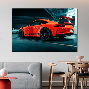 Картина автомобиль картина в детскую офис Автомобиль класса люкс Porsche 911 GT3 RS 120x80 см (A1197-1)