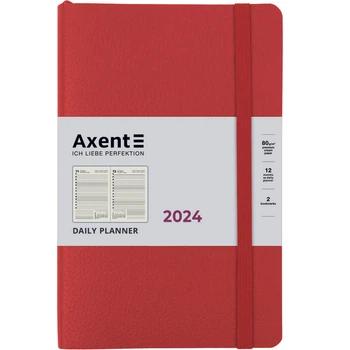 Ежедневник 2024 А5 Axent Partner Soft Skin 8810-24-A - Красный