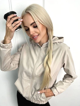 Fashions • Жіноча ветровка Just Fashions 50-52 бежевий (1216-фг)