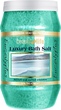 Сіль Мертвого моря для ваннии Aroma Dead Sea Luxury Bath Salt Екваліпт 1300 г (7290006794659)
