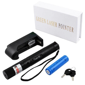 Лазерна указка green Laser 303 колір променя Зеленый Black 532нМ (SN9QI5982)