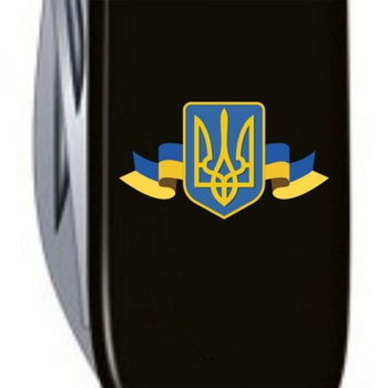 Нож Victorinox Huntsman Ukraine 91мм Герб Украины с лентой (1049-Vx13713.3_T1010u)