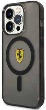 Etui plecki Ferrari Translucent Magsafe Ferrari do Apple iPhone 14 Pro Max Black (3666339121082)
