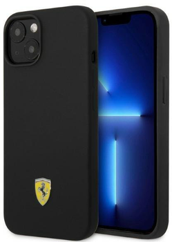Панель Ferrari Metal Logo Magsafe Ferrari для Apple iPhone 14 Plus Чорний (3666339068295)