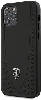 Etui plecki Ferrari Off Track Perforated do Apple iPhone 12/12 Pro Black (3700740479247)