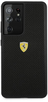 Etui plecki Ferrari On Track Perforated do Samsung Galaxy S21 Ultra Black (3700740496442)