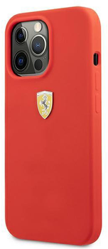Etui plecki Ferrari Silicone do Apple iPhone 13 Pro Max Red (3666339026905)