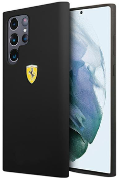 Etui plecki Ferrari On Track Silicone do Samsung Galaxy S22 Ultra Black (3666339045111)