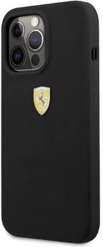 Etui plecki Ferrari Metal Logo MagSafe do Apple iPhone 13 Pro Max Black (3666339059569)