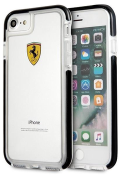 Etui plecki Ferrari Shockproof do Apple iPhone 7/8 Transparent black (3700740388457)