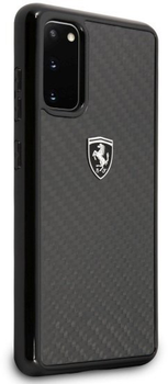 Etui plecki Ferrari Carbon Heritage do Samsung Galaxy S20 Black (3700740473382)