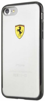 Etui plecki Ferrari Racing Shield do Apple iPhone 7/8 Transparent black (3700740392300)