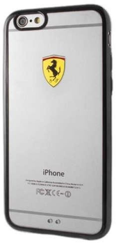 Etui plecki Ferrari Racing Shield do Apple iPhone 6/6S Transparent black (3700740375655)