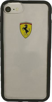 Etui plecki Ferrari do Apple iPhone 7/8 Transparent black (3700740396407)