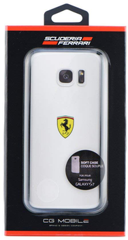 Etui plecki Ferrari Racing shield do Samsung Galaxy S7 Transparent black (3700740377581)