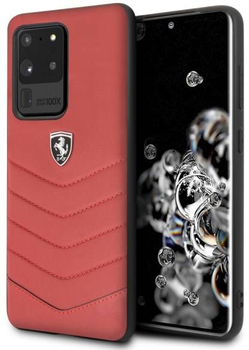 Etui plecki Ferrari Heritage Quilted do Samsung Galaxy S20 Ultra Red (3700740473702)