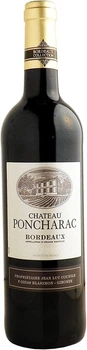 Вино виноградне натуральне Chateau Poncharac Шато Поншарак червоне сухе 0.75 л (3500610067426)