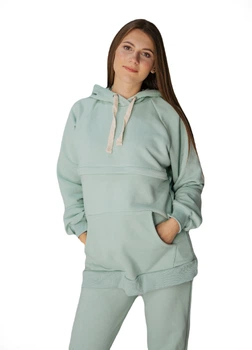 Утепленный худи "Берта" для беременных с секретом для кормления HN XXL/XXXL Оливковый